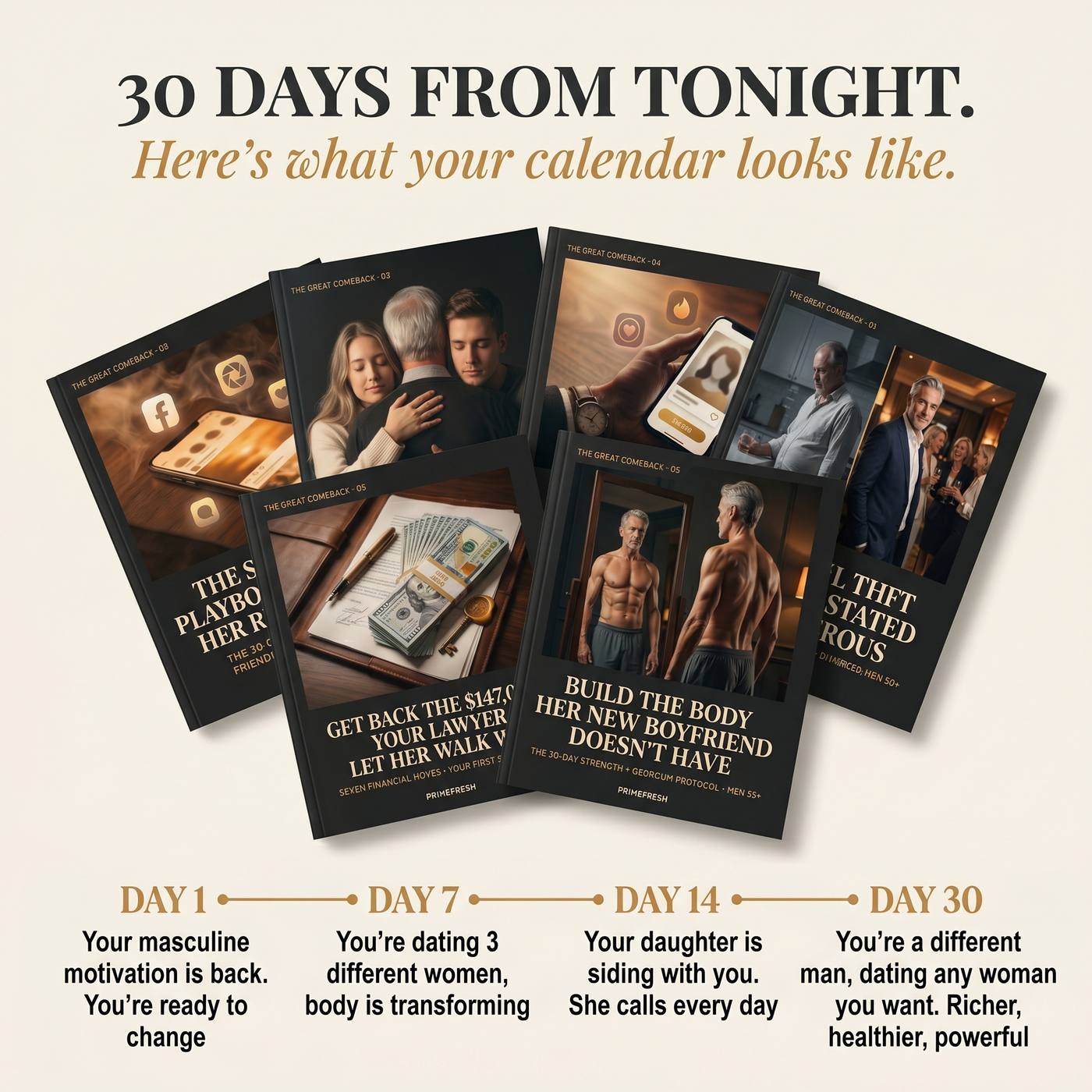 30 days from tonight — timeline